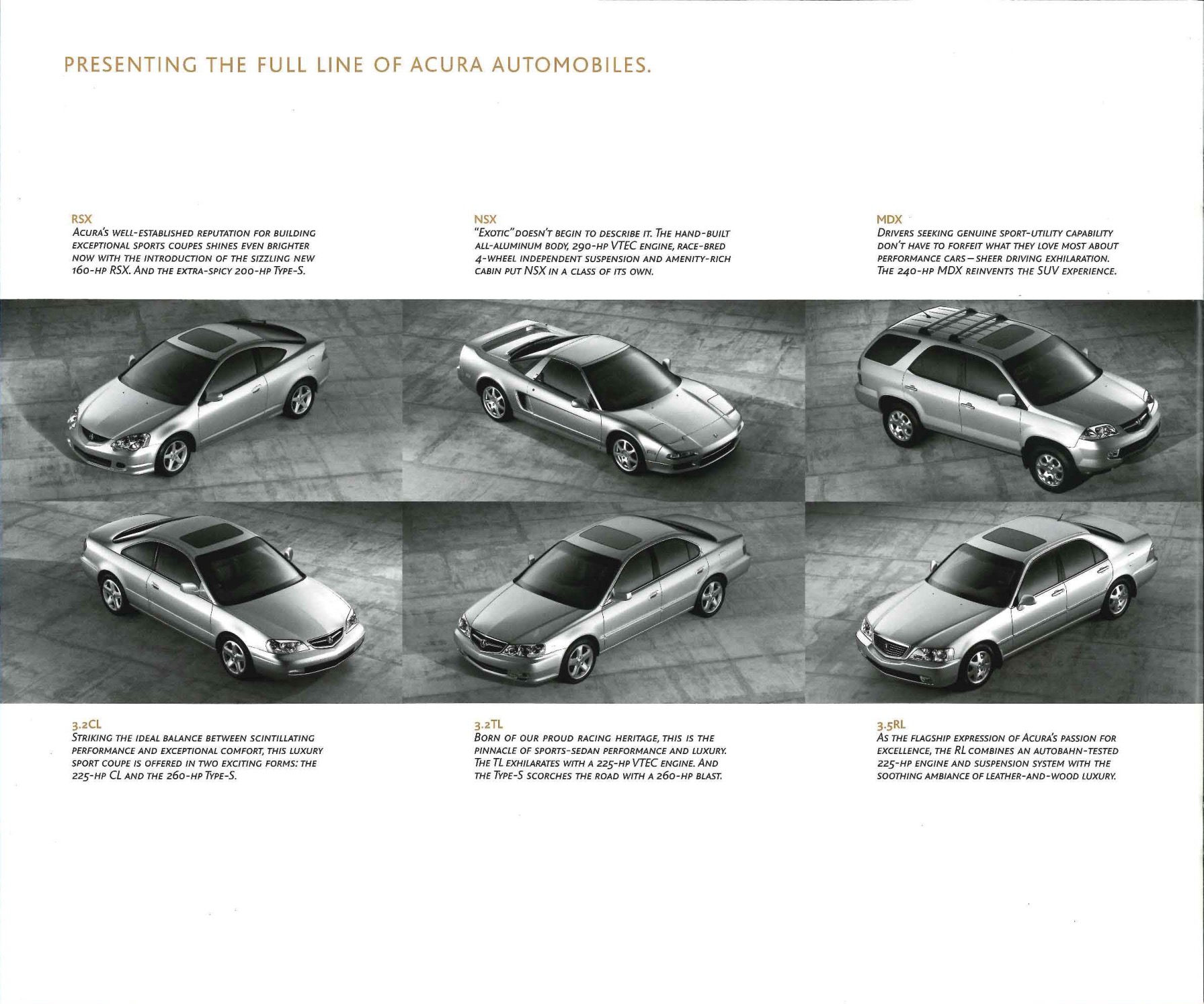 2002 Acura CL Brochure Page 4